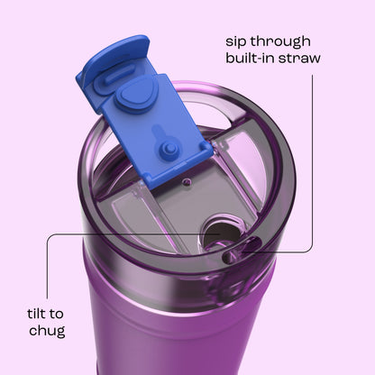 bubba 24 oz DualSip Insulated Stainless Steel Water Bottle - Mood Booster - US 5746