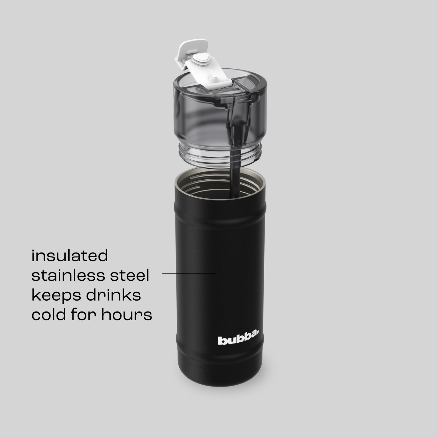 bubba 18 oz DualSip Insulated Stainless Steel Water Bottle -  Office Siren - US 9463